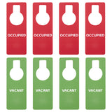 PVC Occupied Vaccant Double Sided Notice Hanger Sign, Ideal for Office Home Clinic Dorm Online Class and Meeting, Red & Lime Green, 215x80x0.5mm, Hole: 28~55mm