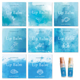 80Pcs 8 Style Custom Lip Balm DIY Label Sticker, Coated Paper Paster, Self-Adhesive Stickers, Square, Ocean Themed Pattern, 5x5cm, 10pcs/style