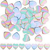 2 Strands Electroplated Natural Freshwater Shell Beads Strands, Dyed, Heart, Mixed Color, 10x10.5x3mm, Hole: 0.8mm, about 34pcs/strand, 13.78 inch~13.98 inch(35~35.5cm)