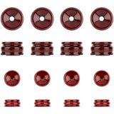 Wood Decoration Accessories Display Bases for Gemstone, Dark Red, 30~45x12~24mm, 16pcs/set