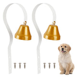 Wall Mounting Brass Dog Doorbells, with Iron Hanger & Screws, for Training Pet, White, 190x88x41mm, Hole: 3.5mm