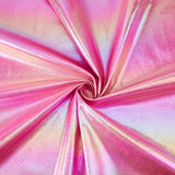 Rainbow Gradient Imitation Leather Fabric, Clothing Accessories, Hot Pink, 150x0.05cm