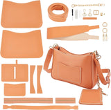 DIY Underarm Bag Making Kits, including Imitation Leather Cover and Alloy & Iron Findings, Sandy Brown