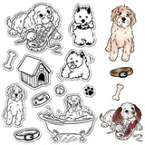 Custom PVC Plastic Clear Stamps, for DIY Scrapbooking, Photo Album Decorative, Cards Making, Stamp Sheets, Film Frame, Dog, 160x110x3mm