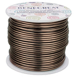 Round Aluminum Wire, Camel, 12 Gauge, 2mm, about 30m/roll