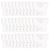 60Pcs Acrylic Wine Glass Charms, Goblet Marker, Butterfly, Clear, 40x54.5x2mm