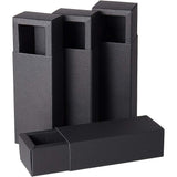 Kraft Paper Folding Box, Drawer Box, Rectangle, Black, 12.1x5.1cm, Finished Product: 10.6x3.6x3.5cm, 20pcs/set