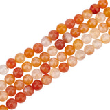2 Strands Natural Red Agate Beads Strands, Grade AB, Round, 8mm, Hole: 1.2mm, about 49pcs/strand, 14.96 inch(38cm)