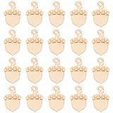 20Pcs Brass Charms, Real 18K Gold Plated, Acorn, Real 18K Gold Plated, 10x6x1mm, Hole: 1mm