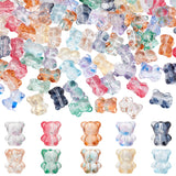 140Pcs 10 Colors Handmade Lampwork Beads, Bear, Mixed Color, 14x12x9mm, Hole: 1.2mm, 14pcs/color