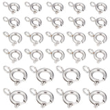 30Pcs 3 Styles 304 Stainless Steel Smooth Surface Spring Ring Clasps, Stainless Steel Color, 7.5~11.5x5~9.5x1.2~2mm, Hole: 1.5~2mm, 10pcs/style