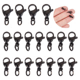 30Pcs 3 Styles 304 Stainless Steel Lobster Claw Clasps, With Jump Ring, Electrophoresis Black, 9~12x5.5~7x3~3.5mm, Hole: 3~3.2mm, 10pcs/style