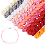 10 Bundles 10 Colors Nylon Chinese Knotting Cord, Nylon String for Beading Jewelry Making, Mixed Color, 1mm, about 24m/bundle, 1 bundle/color