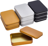 9Pcs 3 Color Tinplate Box, Bead Storage Containers, Storage Box, Rectangle, Mixed Color, 9.2x6.3x1.7cm, 3 color, 3pcs/color, 9pcs