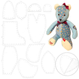 1 Set Acrylic Patchwork Templates, for Bear Doll Making, Clear, 37~158x39~100x2mm, 10pcs/set