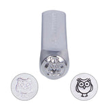 Iron Metal Stamps, for Imprinting Metal, Wood, Leather, Owl Pattern, 64.5x10x10mm
