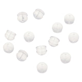 Silicone Ear Nuts, Earring Backs, 4x5mm, Hole: 1mm, 90pcs/box