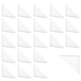 50Pcs Photo Frame Corner Protectors, Triangle, White, 49x23.5x6mm, Inner Diameter: 4mm