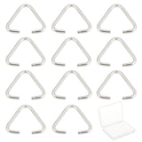 100Pcs 304 Stainless Steel Triangle Rings, Buckle Clasps, Fit for Top Drilled Beads, Webbing, Strapping Bags, Stainless Steel Color, 10~11x12~13x1mm