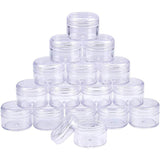 Plastic Bead Containers, Seed Beads Containers, Column, Clear, 4.3x3.1cm, Capacity: 25ml, 16pcs/box