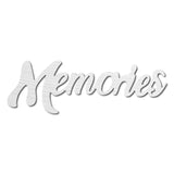 Laser Cut Basswood Wall Sculpture, for Home Decoration Kitchen Supplies, Word Memories, White, 100x300x5mm