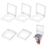 Plastic Light Table Switch Protector Cover, Anti-Touch Protective Cover, Light Pad Touch Button Protection Cover, Rectangle, Clear, 34x28x5.5mm, Circle: 19mm