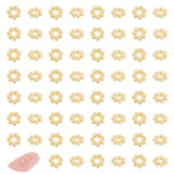 80pcs 304 Stainless Steel Spacer Beads, Flower, Golden, 3x1mm, Hole: 0.8mm