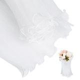 Polyester Flower Bouquet Wrapping Mesh Paper, Bouquet Packaging Paper Wrinkled Wavy Net Yarn, for Valentine's Day, Wedding, Birthday Decoration, White, 4000x280x0.5mm