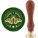 Brass Wax Seal Stamp with Handle, for DIY Scrapbooking, Insect Pattern, 3.5x1.18 inch(8.9x3cm)