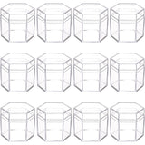 Plastic Transparent Hexagon Storage Box, for Candy, Biscuit, Clear, 56x50x50mm, Inner Diameter: 45mm