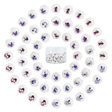 Electroplate Glass Beads, Round with Constellations Pattern, Purple Plated, 10mm, Hole: 1.2mm, 120pcs/box