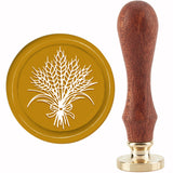 Brass Wax Seal Stamp with Handle, for DIY Scrapbooking, Flower Pattern, 3.5x1.18 inch(8.9x3cm)