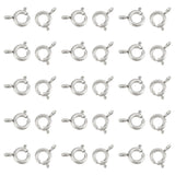 30Pcs Ion Plating(IP) 304 Stainless Steel Spring Ring Clasps, Stainless Steel Color, 6x1.6mm, Hole: 1.6mm