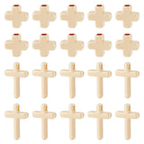 Cross Jewelry Making Finding Kit, Including Brass Beads and Charms, Real 18K Gold Plated, 40Pcs/box