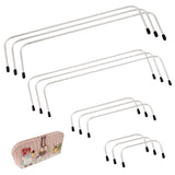 8pcs 4 Style Iron Purse Frame, with Plastic Cover, for Bags Handbag Accessories, Platinum, 4~7.4x8.3~28.8x0.3~0.4cm, 2pcs/style