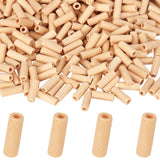 Undyed Natural Wood Tube Beads, Lead Free, Moccasin, 12x4mm, Hole: 2mm, about 1000pcs/100g