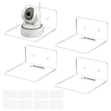 Transparent Acrylic Wall Mounted Display Stands, Floating Wall Shelf, with Stickers, for Webcams Display, Clear, Stand: 8.7x8x4.5cm