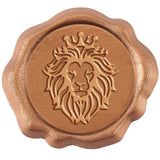 50Pcs Adhesive Wax Stamp Stickers, Envelope Seal Decoration, for Craft Scrapbook DIY Gift, Lion Pattern, 25mm