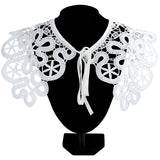 Detachable Cotton Lady's False Collars, Lacy Neckline Trim, Clothes Sewing Applique Edge, DIY Garment Accessories, White, 1430~1500x210x1.5mm