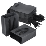 Paper Bags, Gift Bags, Shopping Bags, Wedding Bags, Rectangle with Handles, Black, 16x13x6cm