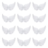 Plastic Angel Wings Ornament, Craft Wings, for DIY Christmas Gift, Cake Decoration, White, 80x50mm