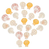 Natural Scallop Shell Beads, Sea Shell Beads, Undrilled/No Hole Beads, Creamy White, 36~43x32~39x7~8mm, about 120g/box