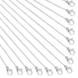 Stainless Steel Cable Chain Necklaces, Stainless Steel Color, 18.11 inch(46cm), 1.2mm, Ring: 3.5mm