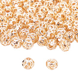 Brass Beads, Hollow, Round, Golden, 6mm, Hole: 2mm, 100pcs/box