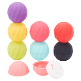 8 Sets 8 Colors Plastic Empty Lip Balm Sphere Containers, Cosmetic Packaging Lip Balm Ball, Mixed Color, 4.2cm, Inner Diameter: 2.8cm, Capacity: 7g(0.23 fl. oz), 4pcs/set, 1set/color