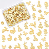 Alloy Cabochons, Epoxy Resin Supplies Filling Accessories, for Resin Jewelry Making, for Halloween, Mixed Shapes, No-hole, Golden, 5x5x2mm, about 110~130pcs/bag, 1bag