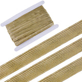 24 Yards Flat Nylon Elastic Cord/Band, with Rubber Inside, Webbing Garment Sewing Accessories, Dark Khaki, 12.5mm