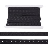 Snap Button Tape, Polyester Fasteners Trim Ribbon for DIY Sewing Crafts, with 1Pc Cardboard Display Card, Black, 3/4 inch(18mm)