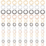 480Pcs 12 Style 304 Stainless Steel Open Jump Rings, Round Ring, Mixed Color, 5~8x0.7~1.2mm, Inner Diameter: 3.4~6mm, 40pcs/style