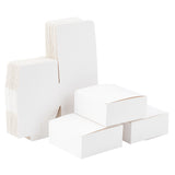 Foldable Cardboard Paper Jewelry Boxes, Gift Packaging Boxes, White, 9x9x4cm